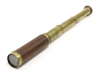 Lot 2190 - Shuttleworth (London) Three Drawer Telescope with brass barrel, leather covered lens section, 1...