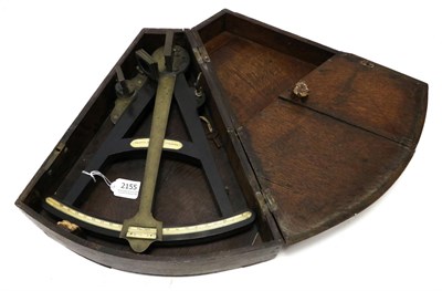 Lot 2194 - Spencer, Browning & Co. (London) Octant with ebony frame with ivory inlay and Vernier scale, in...