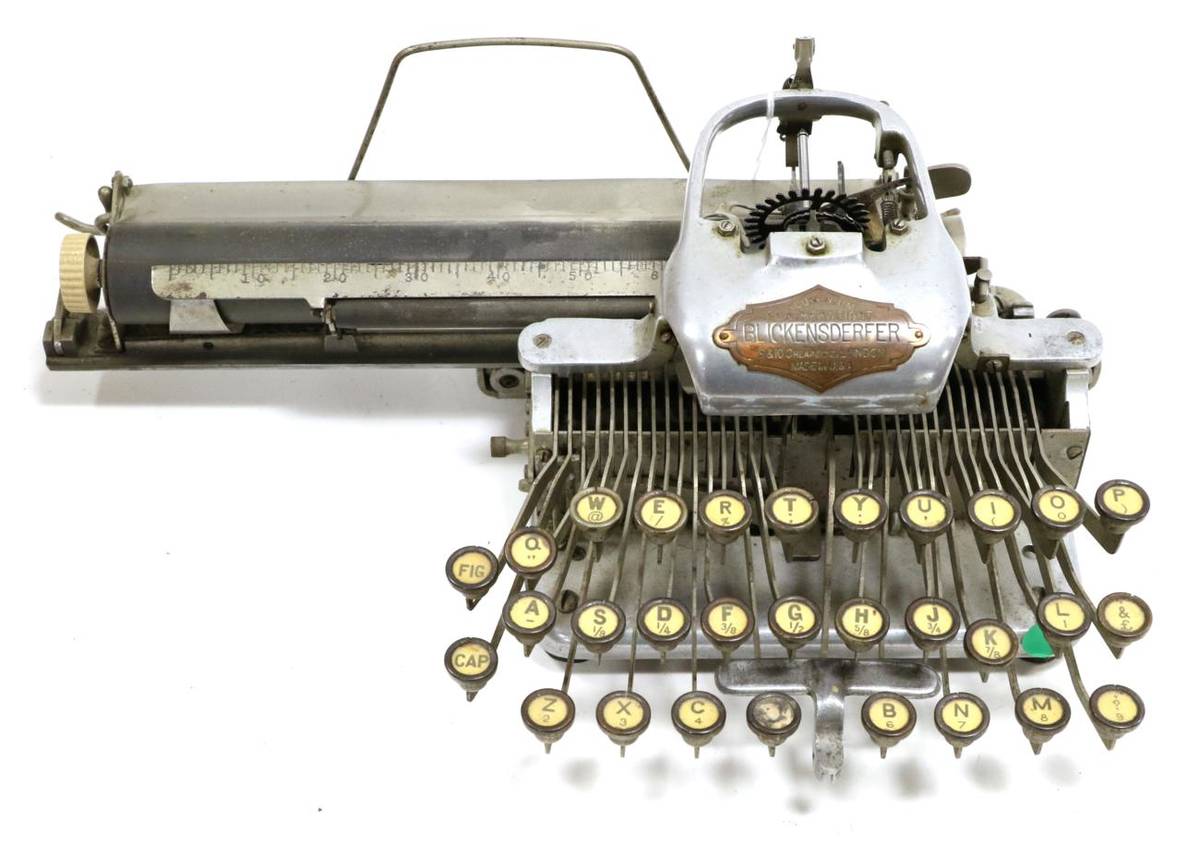 Lot 2210 - Blickensderfer Aluminium Featherweight Typewriter stamped indistinctly '501 Special'