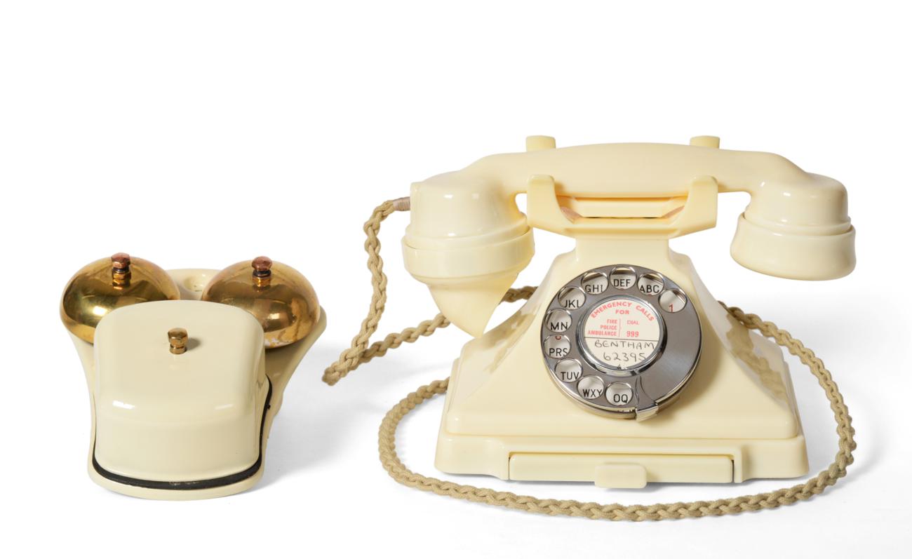 Lot 2220 - Telephone 232L GPO Ivory together with a GPO 64D bell set (2)