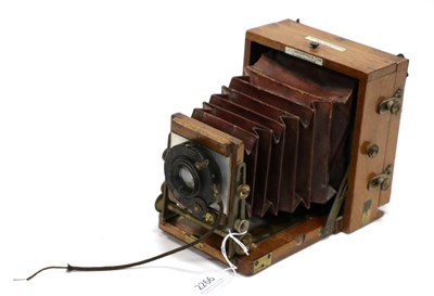 Lot 2266 - J Lancaster & Son (Birmingham) 1897 Instantograph 1/4 Plate Camera with Busch Kaler Anastigmat f6.3