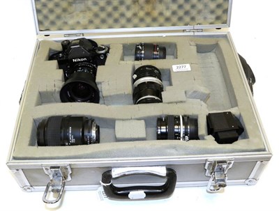 Lot 2277 - Nikon F2 Camera Outfit consisting of F2 camera body no. 7451919 with Tamron f3.5-4.5 28-70mm...