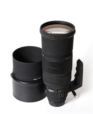 Lot 2302 - Sigma APO HSM f2.8D 120-300mm Lens For Nikon with lens hood and tripod mount, in EX Sigma soft case