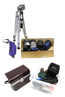 Lot 2311 - Various Cameras And Lenses including Yashica Mat-124G; Canon EOS 33V with EF f4-5.6 28-105mm...