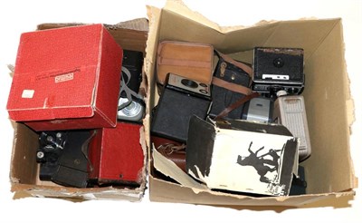 Lot 2314 - Various Cameras including Pocket Ensign folding, Folding Brownie, Movikon, Lubiter 166 and...