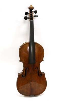 Lot 5013 - Violin 14 1/4"; one piece back, ebony fingerboard and pegs, label reads 'Antonius et Hieronymus...