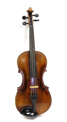 Lot 5016 - Violin 14 1/8"; one piece back, ebony fingerboard and pegs, with label 'Luigi Salsedo Liutai...