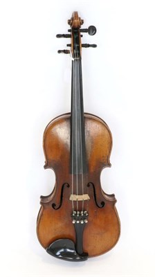 Lot 5019 - Violin 14"; one piece back, ebony fingerboard, label reads 'Antonius Stradivarius Cremonensis...