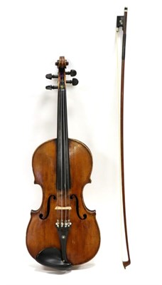 Lot 5020 - Violin 14"; one piece back, ebony fingerboard, pegs and tailpiece, has label which is for the...