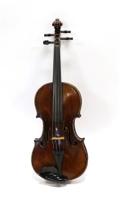 Lot 5021 - Violin 14"; one piece back, ebony fingerboard, tailpiece and pegs, two labels inside, both...