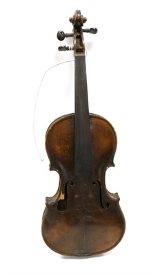 Lot 5028 - Violin 14.125"; two piece back, label reads 'Fried. Aug. Glass. Verfertigt Nach Antonius...