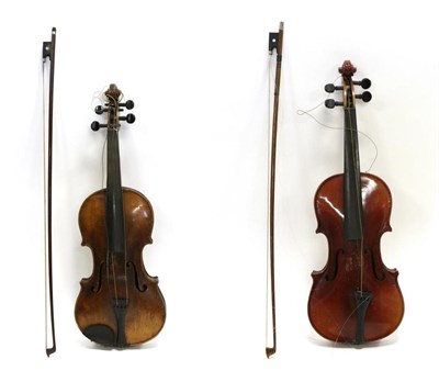 Lot 5036 - Violin 14.25"; two piece back, has 'HOPE' branded/stamped under button on back believed to...