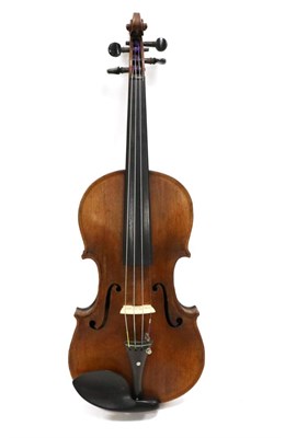 Lot 5042 - Violin 14" two piece back, ebony fingerboard and tailpiece, label reads 'Degani Guilo Fece...