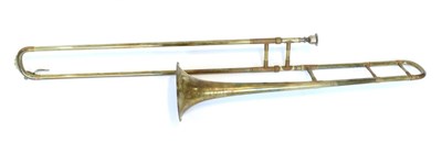 Lot 5055 - Hawkes & Son Class A Small Bore Trombone in bare brass and has floral detail on ferrules and...