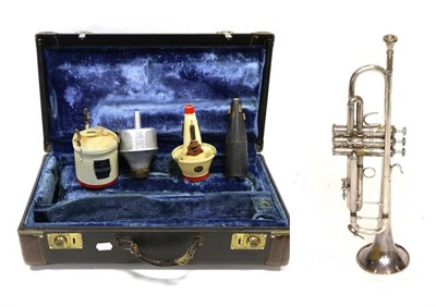 Lot 5057 - Vincent Bach Stradivarius Model 25 Trumpet in silverplate, with Jet-Tone T3A mouthpiece,...