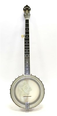 Lot 5070 - Bacon Grand Concert Banjo serial no.6844, five strings, ebony fingerboard, 11"; head, inlayed motif