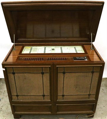 Lot 5102 - Deutsche Wurlitzer Tarock Jukebox no.0012182, wooden cased with 5p and 10p slots