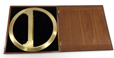 Lot 5116 - J Halden & Co, (Manchester) Circular Protractor brass, 12"; diameter in mahogany case