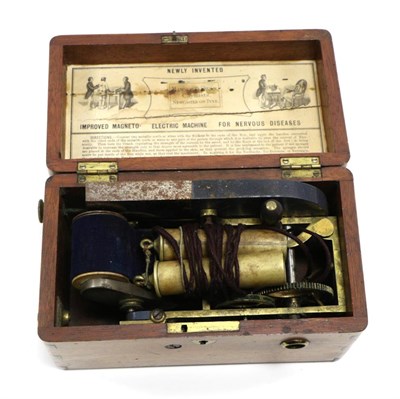 Lot 5118 - Mawson & Swan Chymist (Newcastle) Electric Machine for Nervous Diseases with two electrodes in...