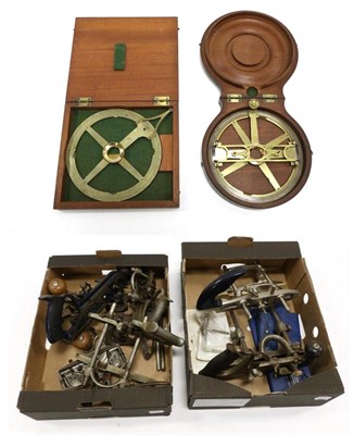 Lot 5137 - Troughton & Simms Circular Protractor and further example by W & S Jones (both cased) (2)