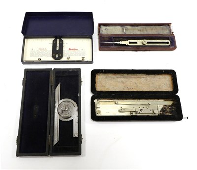 Lot 5142 - Various  Drawing Instruments Riefler Section Liner, Angula Rulalipse, J R Reynolds compasses...