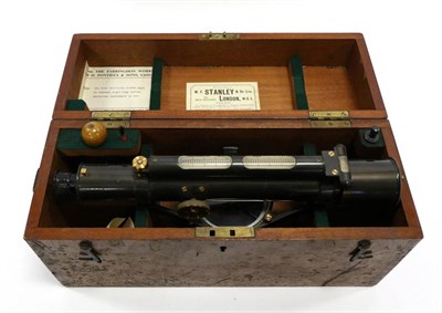 Lot 5151 - W F Stanley Surveyors Level no.28134, in grey lacquered finish with compass and spirit level,...