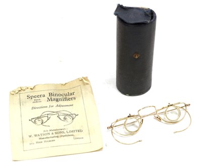 Lot 5152 - W Watson & Sons Speera Binocular Magnifiers cases with instructions