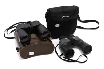 Lot 5170 - Binoculars (i) Soligor Zoom 8-20x50 MC in makers case (ii) Stem (USSR) BPTs 15x50 in leather...