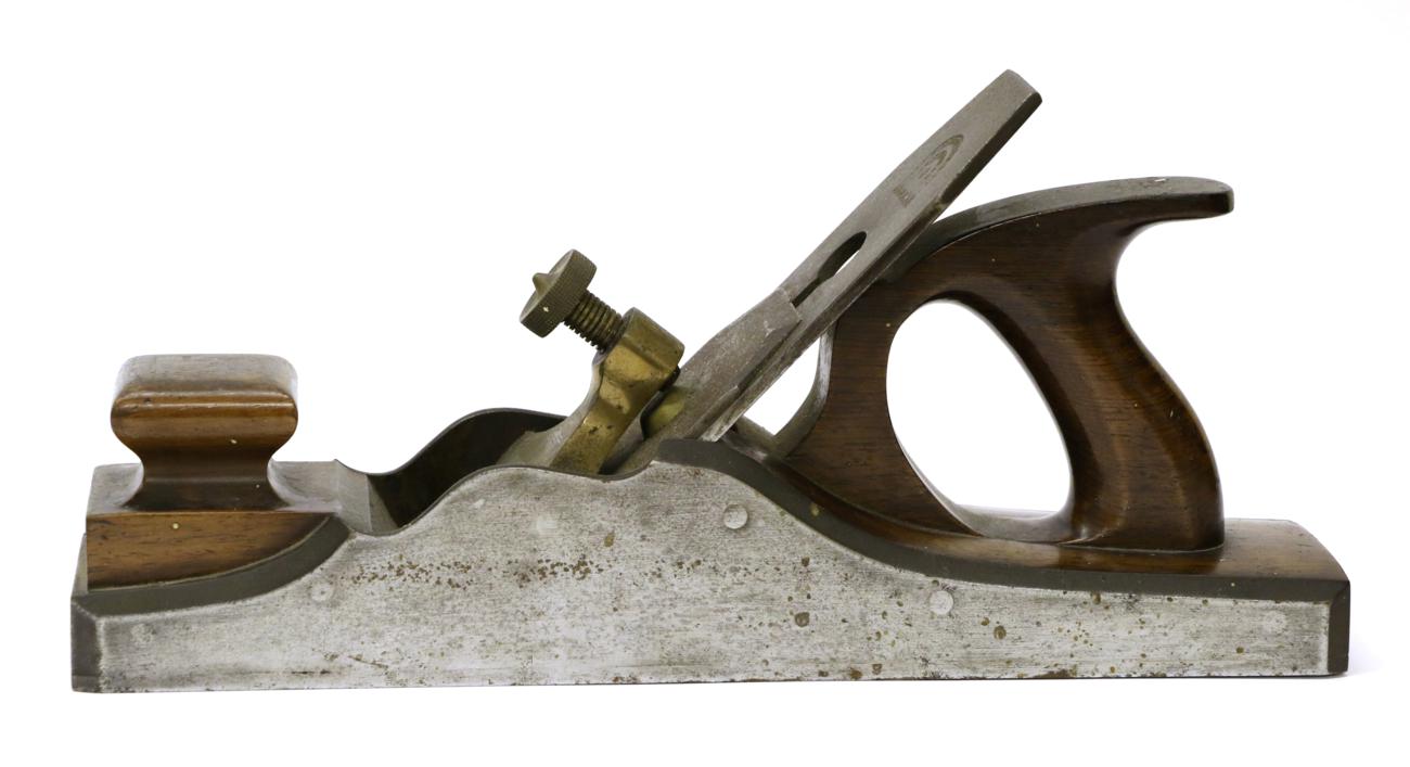 Lot 5189 - A Mathieson of Glasgow 13 1/2inch Steel Jack Plane, with mahogany infill and handle, dovetailed...