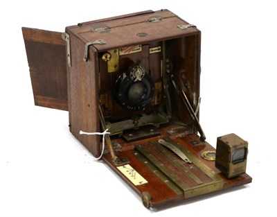 Lot 5205 - J Lancaster The 1893 Instantograph Plate Camera with Ross 8"; concentric lens; together with...