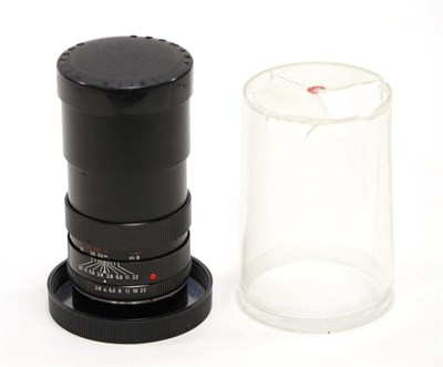 Lot 5208 - Leitz Elmarit-R f2.8 135mm Lens no.2041417, in original plastic case (case broken)