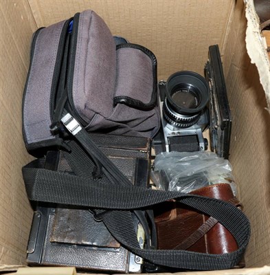 Lot 5241 - Various Cameras including , Asahi Pentax S1A and SPII, Medium format box camera with Carl Zeiss...