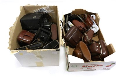 Lot 5248 - Various Cameras including Kodak Brownie No.2, Zenit II, Agfa folding camera, Ensign Pocket,...