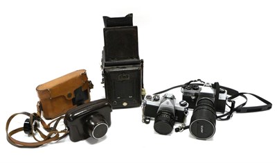 Lot 5252 - Various Cameras including Thornton Pickard Duplex Ruby, Kershaw Curlew III, Asahi Pentax...