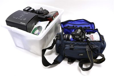 Lot 5254 - Various Cameras including Yashica Mat-124, Yashica T3 cine camera, Nikon F601 body, Nikkor AF...