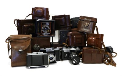 Lot 5255 - Various Cameras including Zeiss Ikon, Reflex Korelle, Kershaw Raven, Agifold, Ross Ensign and...