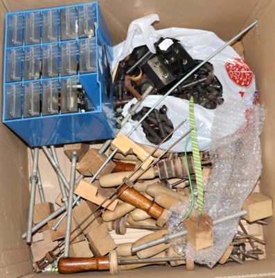 Lot 2001 - A Box Of Various Violin/Cello Making Tools And Spare Parts some home made some commercial (used)