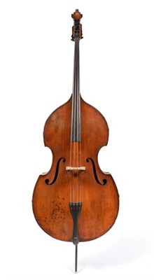 Lot 2004 - Flat Back Double Bass with playing length 41.5";, depth of body 8.5";, lower bout 27";, middle bout