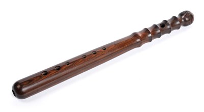 Lot 2026 - Flute Made From Wooden Police Truncheon overall length 400mm, length from centre of blowhole to end