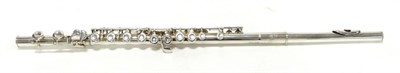 Lot 2028 - Silver ";Imperial"; Flute by Boosey & Hawkes, London, numbered 242322, hallmarks for London...