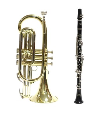 Lot 2031 - Blessing Cornet in lacquer with Vito Clarinet serial no.C496177212, both with mouthpieces and...