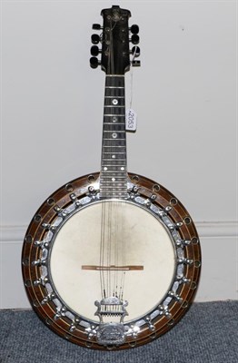 Lot 2053 - Windsor Banjo Mandolin Model No.1 with approx. 8 1/4"; head, in mixed darkwoods, with original...