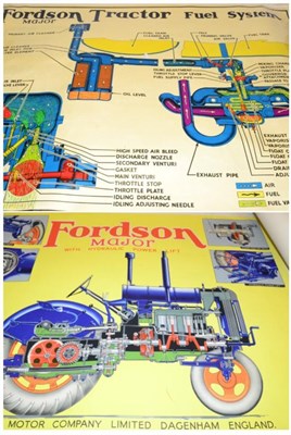 Lot 2071 - A Set of Eight Fordson Tractor Posters 1940-54, colour printed posters for Fordson Standard and...
