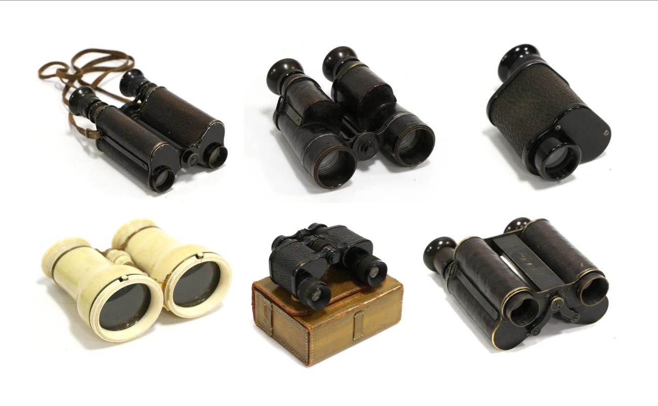 Lot 2130 - Various Binoculars Ross No.1041; C P Goerz Trieder Pernox; Ross Prism x12; Jumelle Elliptique...