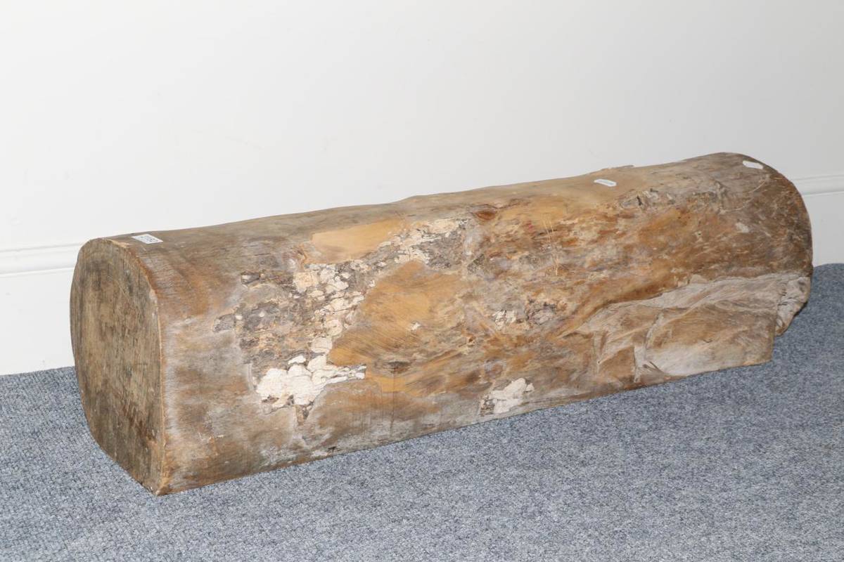 Lot 2182 - A Large Unworked Part Trunk of Lignum Vitae Wood, length 100cm, diameter 28cm 156lbs  CITES...