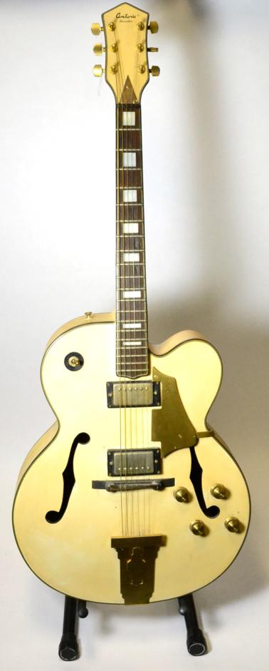 Lot 2068 - Antoria Jazzstar Archtop Guitar (Electro-Acoustic) two humbucker pickups, four control dials...