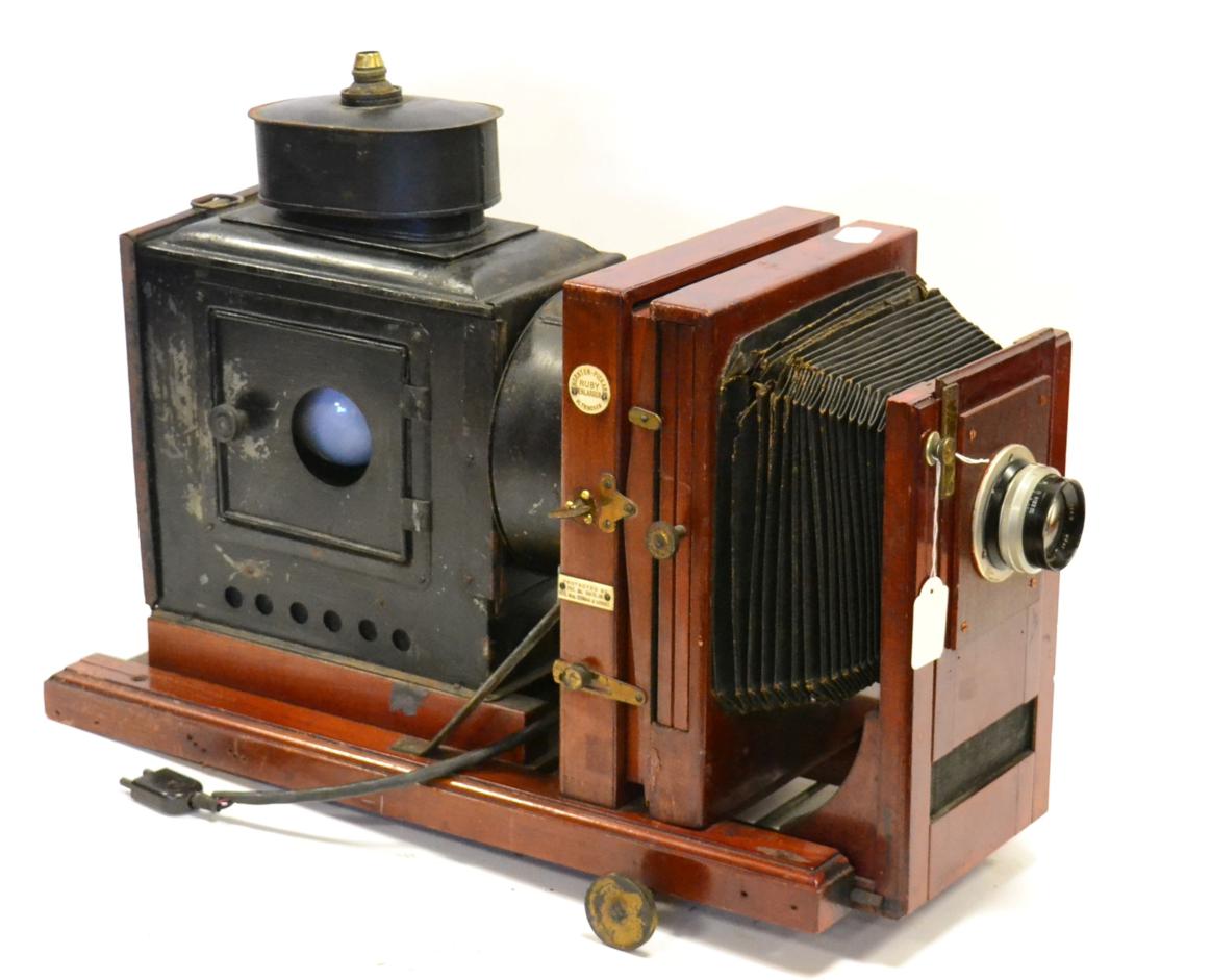 Lot 2373 - Thornton Pickard Ruby Enlarger with Wray Lustrar f4.5 6in lens, fitted with electric lamp