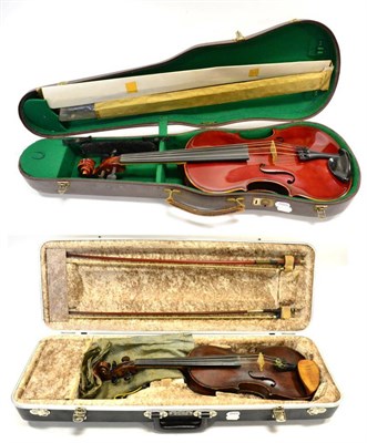 Lot 16 - Stradivarius Copy Viola made in Czechoslovakia 15"; back with shoulder rest in hard case;...