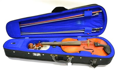 Lot 24 - Violin Franz Sandner (Germany) 14"; two piece back, ebony fingerboard and pegs, labelled 'Franz...