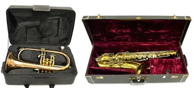 Lot 39 - Thomann Flugelhorn FH-600G rose brass finish with nickel plated slides, requires some work to be in